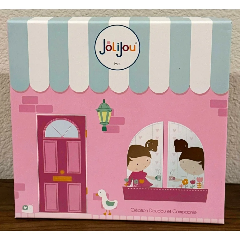 JoliJou Paris Plush Doll Twins Soft Body Dolls with Teddy Bears Gift Box